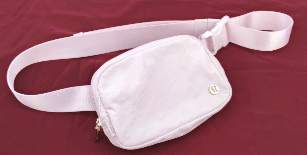 Lululemon Everywhere Belt Bag 1L Light Pink Gold Hardware Crossbody